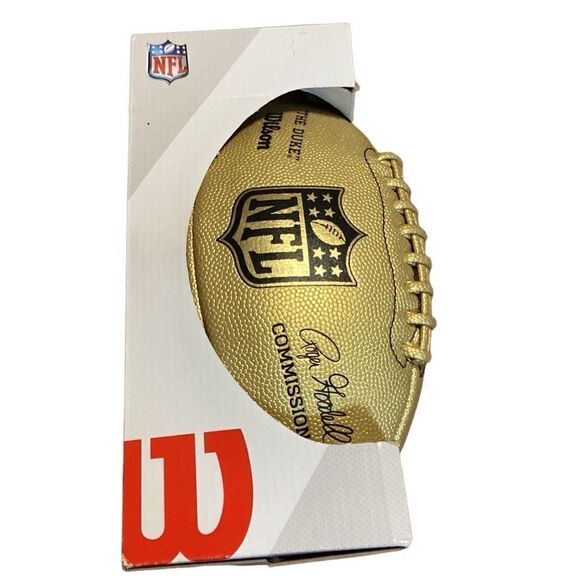 New NFL THE DUKE METALLIC GOLD EDITION FOOTBALL - Picture 6 of 7